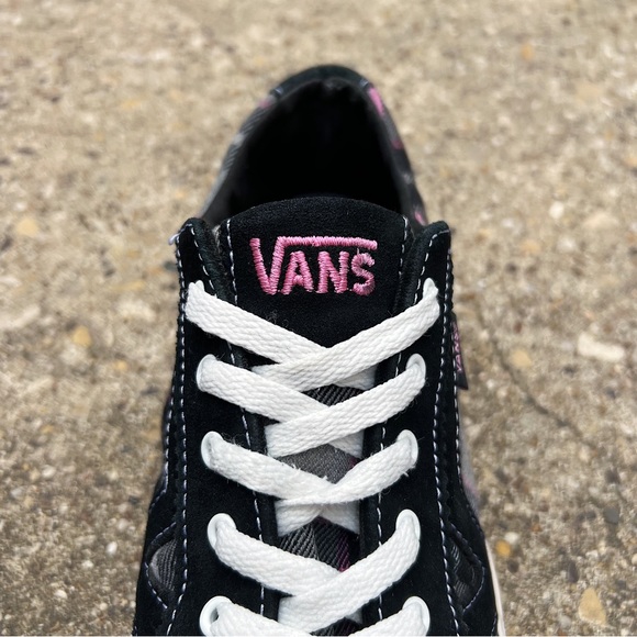 (Sold) Vans Plaid Skate Shoe Sneaker Pink Black Plaid Emo Draculara Tory Herring - Picture 7 of 12